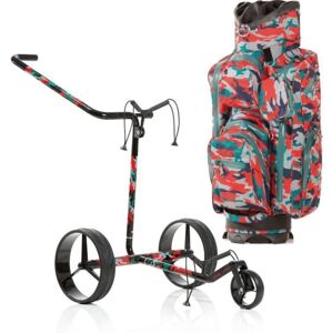Jucad Carbon 3-Wheel Aquastop Bag SET Camouflage Manuálny golfový vozík