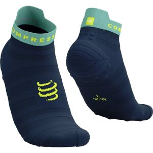 Compressport Pro Racing Socks V4.0 Ultralight Run Low Dress Blues/Eggshell Blue/Green Sheen T3 Bežecké ponožky