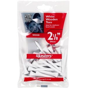 Masters Golf Wood Tees 2 1/8 Inch White 25 pcs