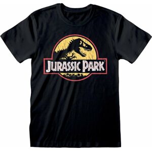 Jurassic Park Tričko Original Logo Distressed Čierna L