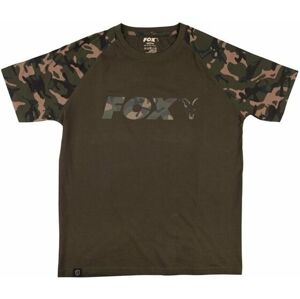 Fox Fishing Tričko Raglan T-Shirt Khaki/Camo M