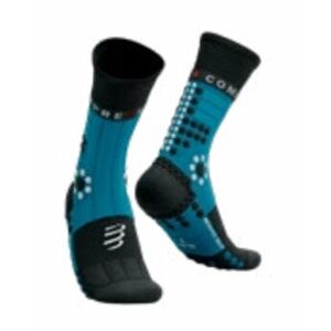 Compressport Pro Racing Socks Winter Trail Mosaic Blue/Black T3 Bežecké ponožky