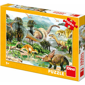 Dino Puzzle Život dinosaurov 100 dielov