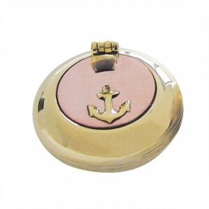 Sea-club Pocket ashtray - plain brass with copper lid