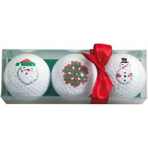 Sportiques Christmas Golfball Santa/Snowlfake/Snowman Gift Box