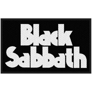 Black Sabbath Logo Nášivka Biela-Čierna