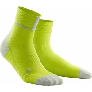 CEP WP5BEX Compression Short Socks 3.0 Lime/Light Grey III