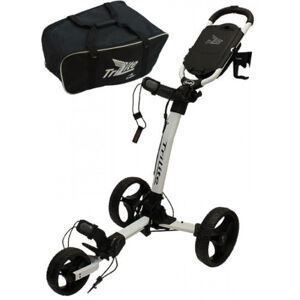 Axglo TriLite 3-Wheel Trolley SET White/Black Manuálny golfový vozík