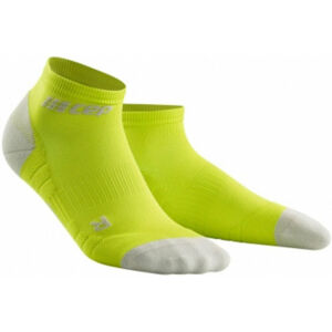 CEP WP5AEX Compression Low Cut Socks 3.0 Lime-Light Grey V