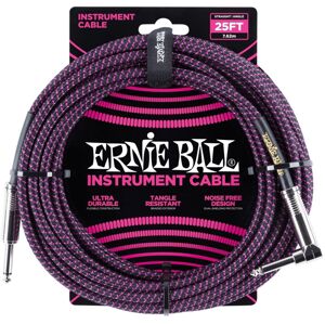 Ernie Ball P06068 Čierna-Fialová 7,5 m Rovný - Zalomený