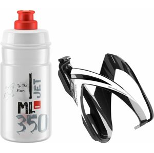 Elite Cycling CEO  Bottle Cage + Jet Bottle Kit Black Glossy/Clear Red 350 ml