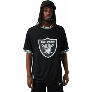 Las Vegas Raiders Tričko NFL Team Logo Oversized Mesh T-shirt Black/White S