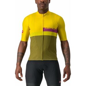 Castelli A Blocco Jersey Passion Fruit/Amethist-Green Apple-Avocado Green S Dres