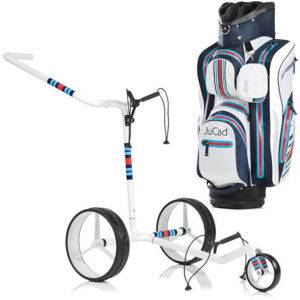 Jucad Carbon 3-Wheel Aquastop Bag SET White Manuálny golfový vozík