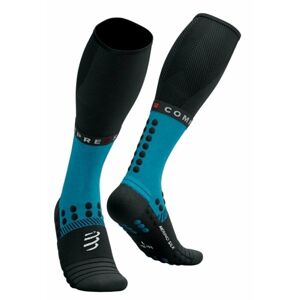 Compressport Full Socks Winter Run Mosaic Blue/Black T2 Bežecké ponožky