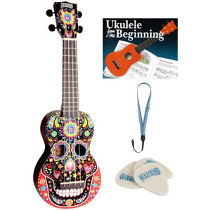 Mahalo MA1SK-BK SET Sopránové ukulele Skull Black