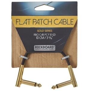 RockBoard Flat Patch Cable Gold Zlatá 10 cm Zalomený - Zalomený