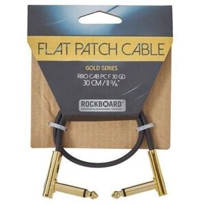 RockBoard Flat Patch Cable Gold Zlatá 30 cm Zalomený - Zalomený