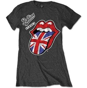The Rolling Stones Tričko Vintage British Tongue Charcoal Grey M