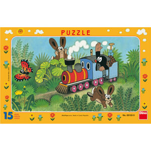 Dino Puzzle Krtek a vlak 15 dielov
