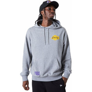 Los Angeles Lakers Mikina NBA Half Logo Oversized Hoody Grey XL