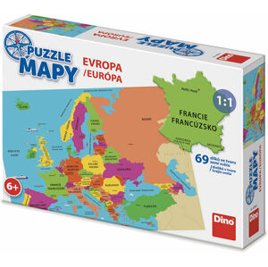 Dino Puzzle Logické mapy Európy 69 dielov