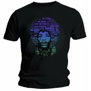 Jimi Hendrix Tričko Afro Speech Unisex Black M