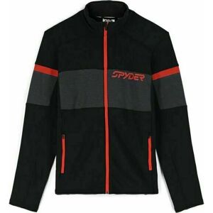 Spyder Speed Full Zip Mens Fleece Jacket Black/Volcano 2XL