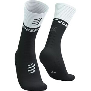 Compressport Mid Compression Socks V2.0 Black/White T3 Bežecké ponožky