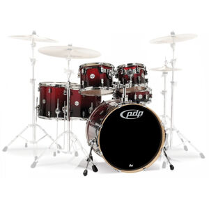 PDP by DW Concept Shell Pack 6 pcs 22" Red to Black Sparkle