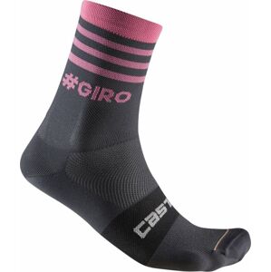 Castelli Giro 13 Stripe Sock Gray/Rosa 2XL Cyklo ponožky