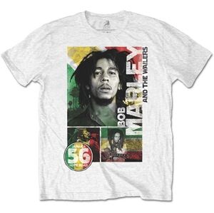 Bob Marley Tričko 56 Hope Road Rasta M Biela