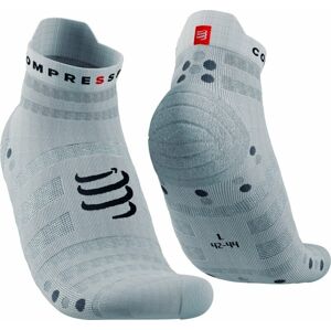 Compressport Pro Racing Socks v4.0 Ultralight Run Low White/Alloy T1 Bežecké ponožky