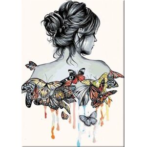 Zuty Maľovanie podľa čísel Motýlia žena