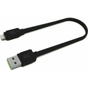Green Cell KABGC02 GCmatte Lightning Flat 25 cm Čierna 25 cm USB Kábel