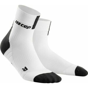 CEP WP5B8X Compression Short Socks 3.0 White/Dark Grey V