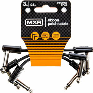 Dunlop MXR 3PDCPR03 Ribbon Patch Cable 3 Pack Čierna 8 cm Zalomený - Zalomený