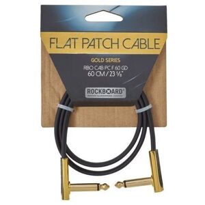 RockBoard Flat Patch Cable Gold Zlatá 60 cm Zalomený - Zalomený