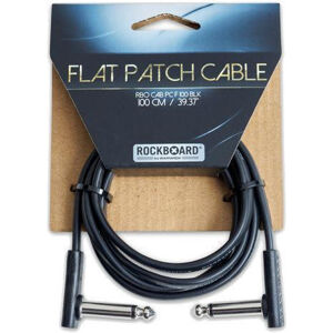 RockBoard Flat Patch Cable Čierna 100 cm Zalomený - Zalomený
