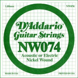 D'Addario NW 074 Samostatná struna pre gitaru