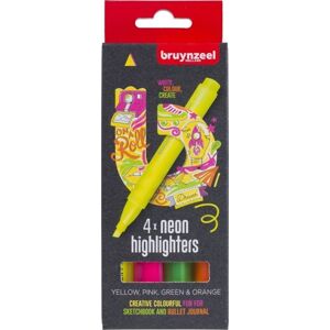 Bruynzeel Zvýrazňovač Neon Highlighter 4 ks