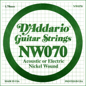 D'Addario NW 070 Samostatná struna pre gitaru