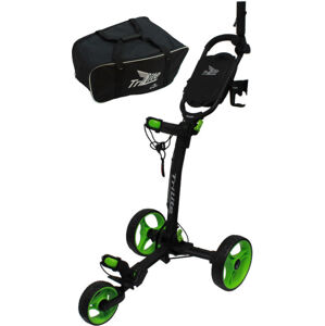 Axglo TriLite 3-Wheel Trolley SET Black/Green Manuálny golfový vozík